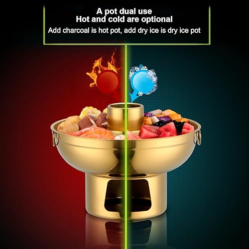 Miniatura 3 de Olla caliente de acero inoxidable olla portátil de carbón caliente olla de acero inoxidable pequeña olla de hielo seco para una persona Olla