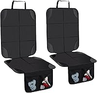 Vista 1 de Protector de asiento de auto, paquete de 2 unidades de almohadilla para asiento de auto, con el acolchado más grueso y respaldo antideslizante