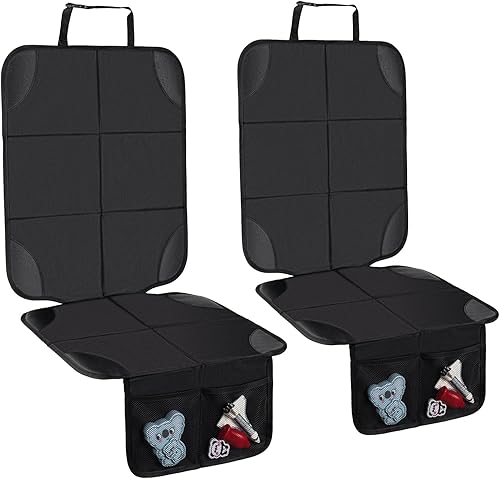 Protector de asiento de automóvil, 2 cojines para asiento de automóvil, con acolchado más grueso y respaldo antideslizante, fundas de asiento de