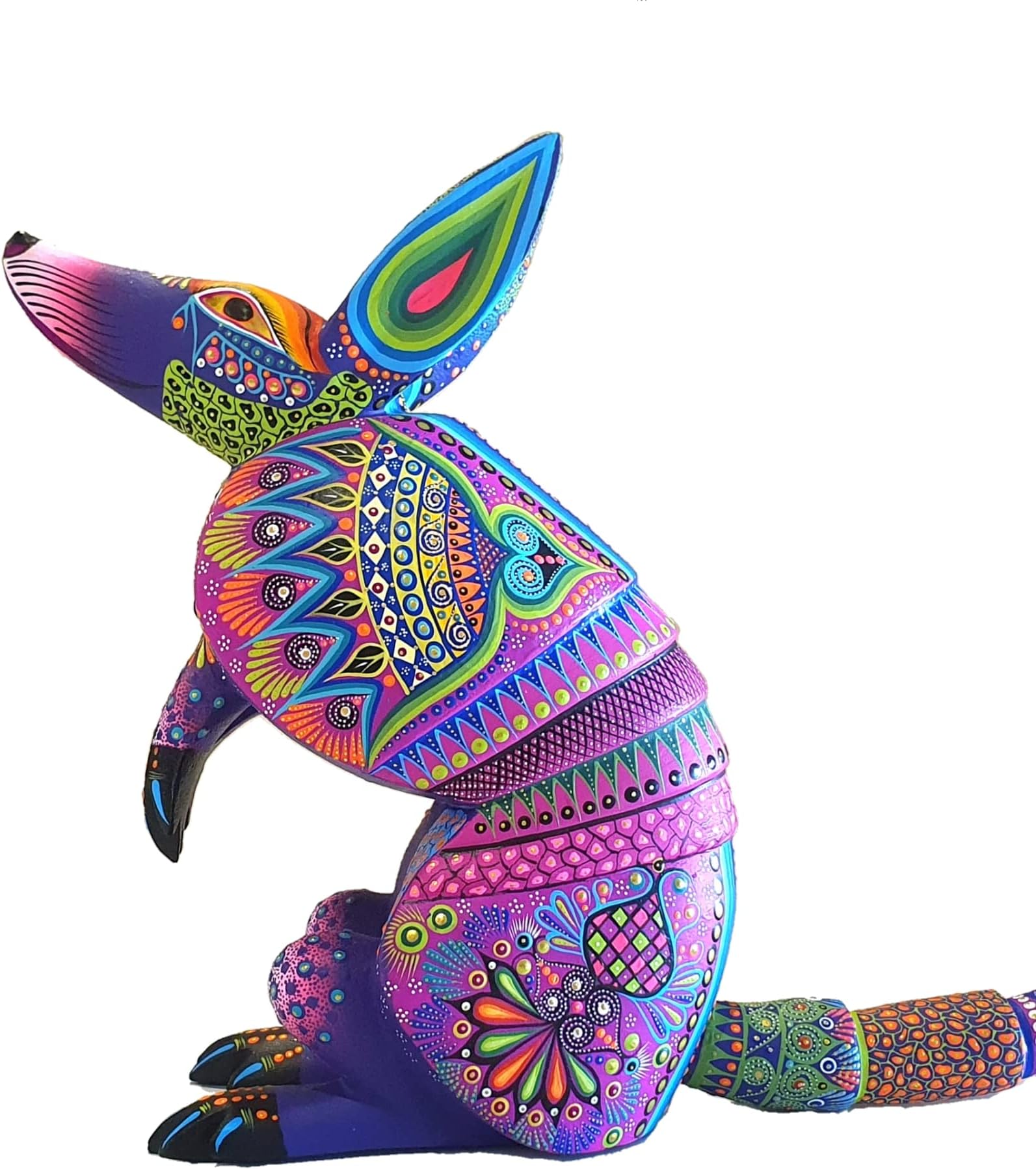 ALKIMIA INC Mexican Alebrije Masterpiece Armadillo Wood Carving Handcrafted Sculpture