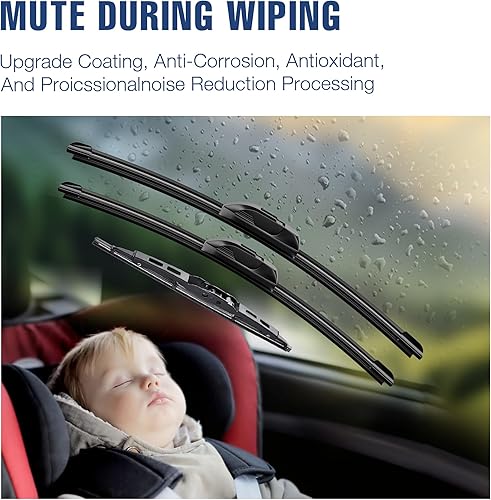 Miniatura 9 de IceXsonw 3 limpiaparabrisas de 25 pulgadas, 22 pulgadas, 15 pulgadas, repuesto para VW Volkswagen Tiguan MK2 2018-2021 con bloqueo superior de