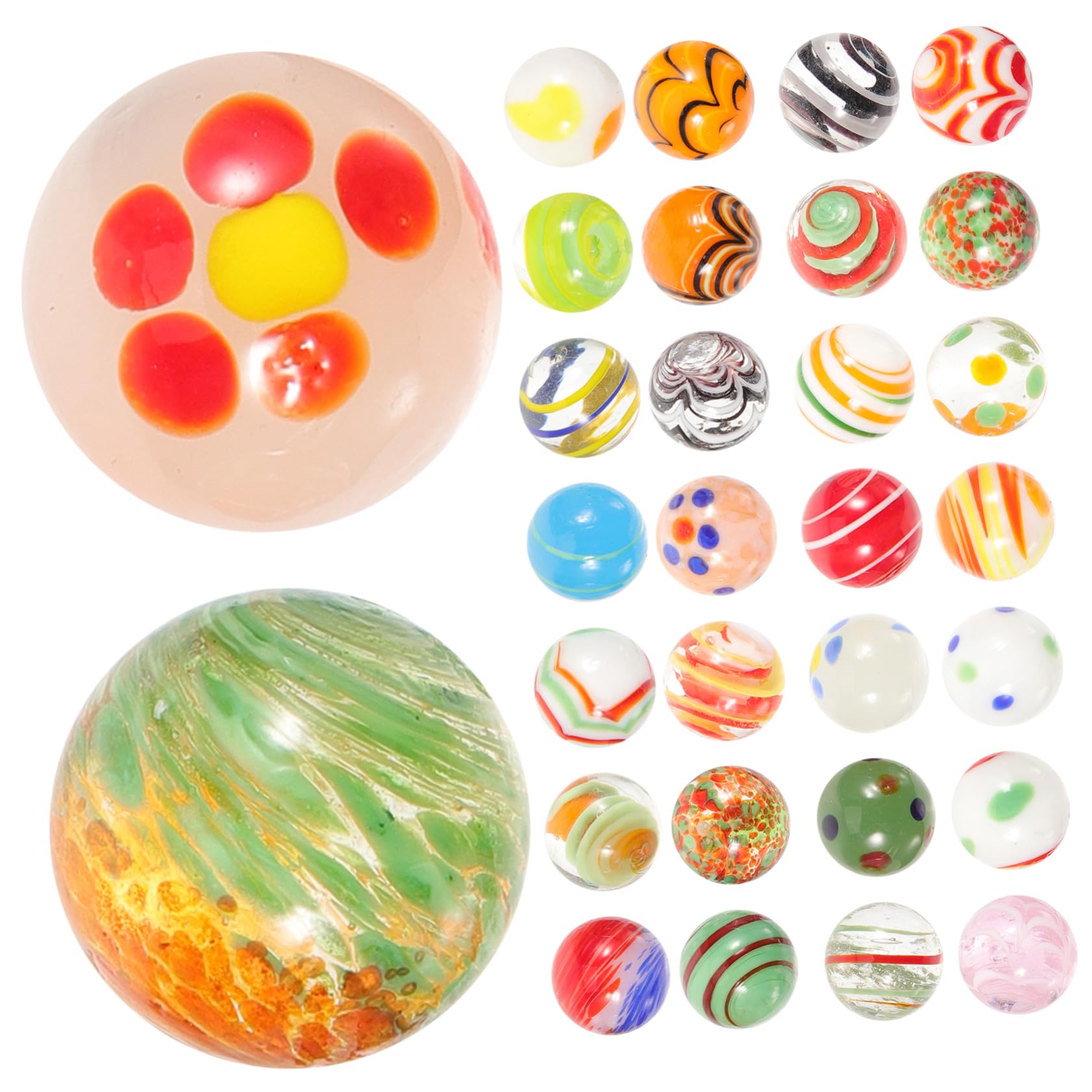 Toddmomy 30Pcs Glass Balls for Decorative Glass Marbles for Fish Tanks Sturdy and Practical Marbles Present for Playtime and Home