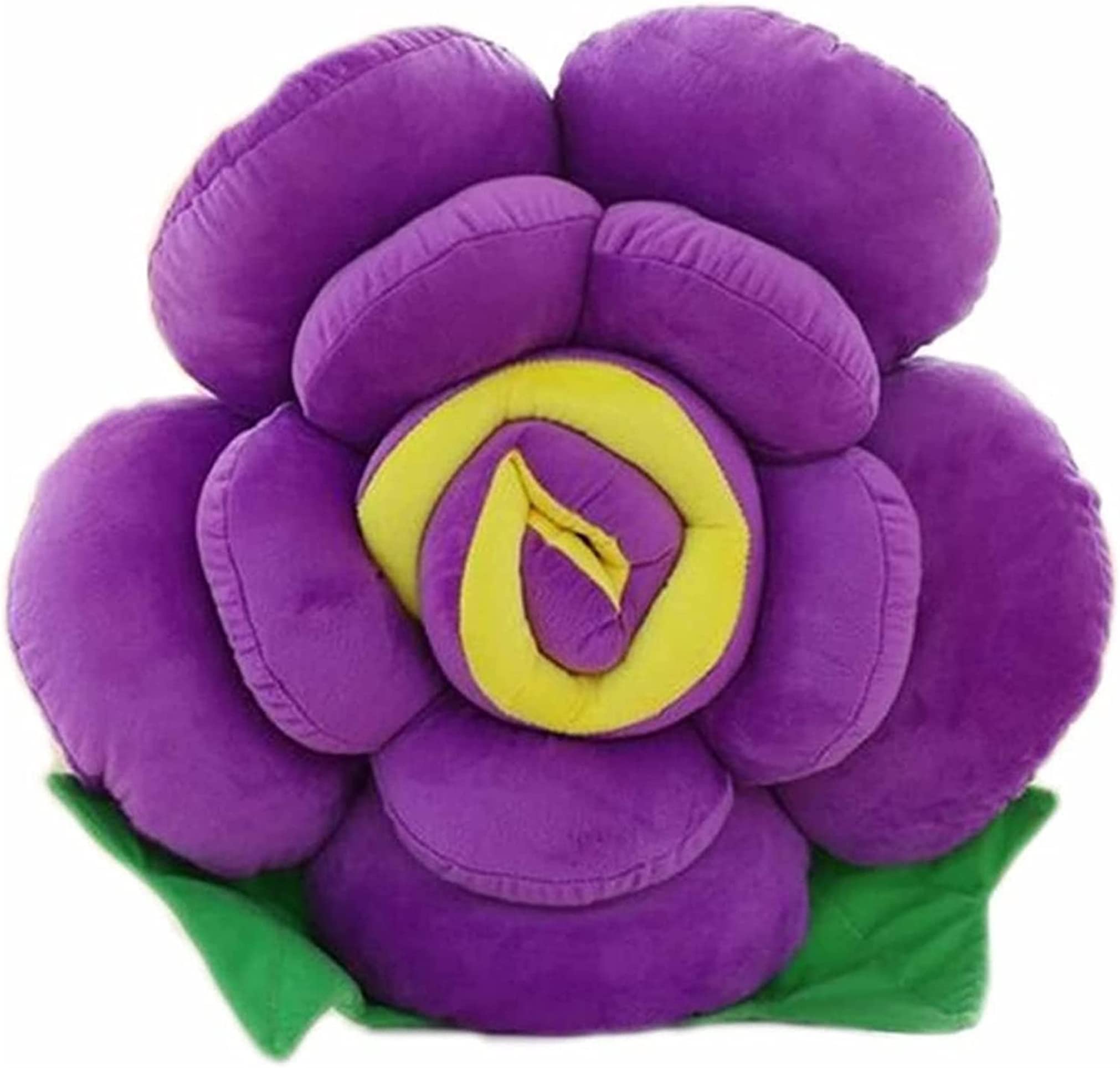 LANFIRE Flower Throw Pillow Seating Cushion Floor Pillows Cushions Patio Furniture Cushions Throw Pillow Inserts (50 CM, Purple)