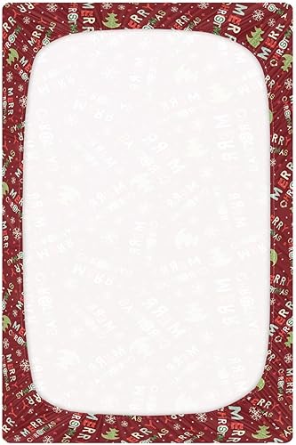 Miniatura 2 de Sábanas para cuna de Feliz Navidad, sábanas ajustables elásticas para cuna para niños y niñas, sábana unisex acogedora para cuna de bebé, 27 x 39 x