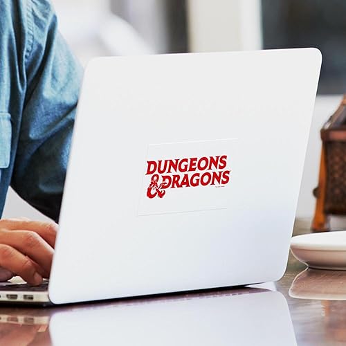 Miniatura 3 de CafePress Pegatina rectangular para parachoques con logotipo rojo de Calabozos y Dragones