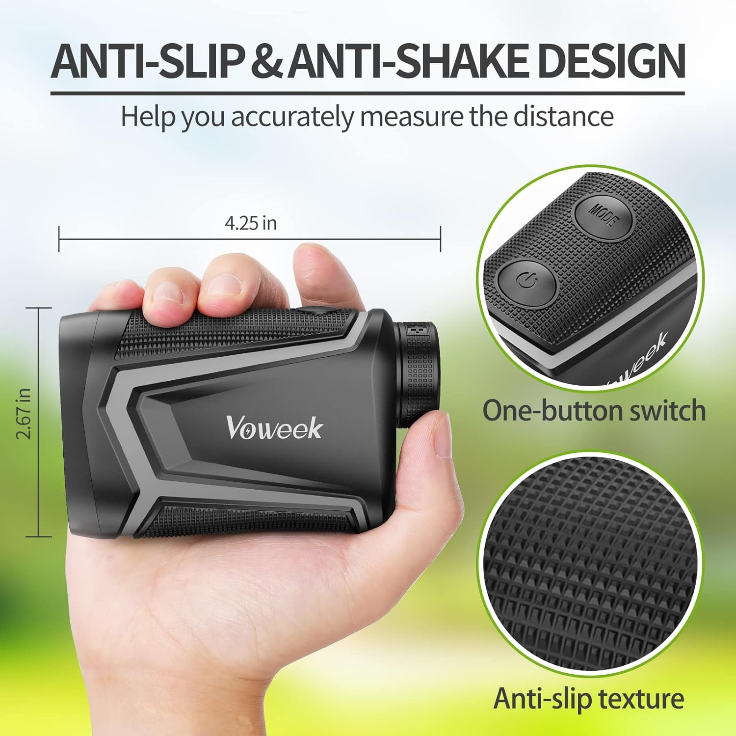 Golf Rangefinder with Slope, Voweek 1000 Yards Laser Rangefinder Range Finder Golfing High-Precision 6X, Flag Lock Vibration/Speed/Distance Continuous Scan Distance Pinseeker Hunting, USB Rechargeable : Sports & Outdoors