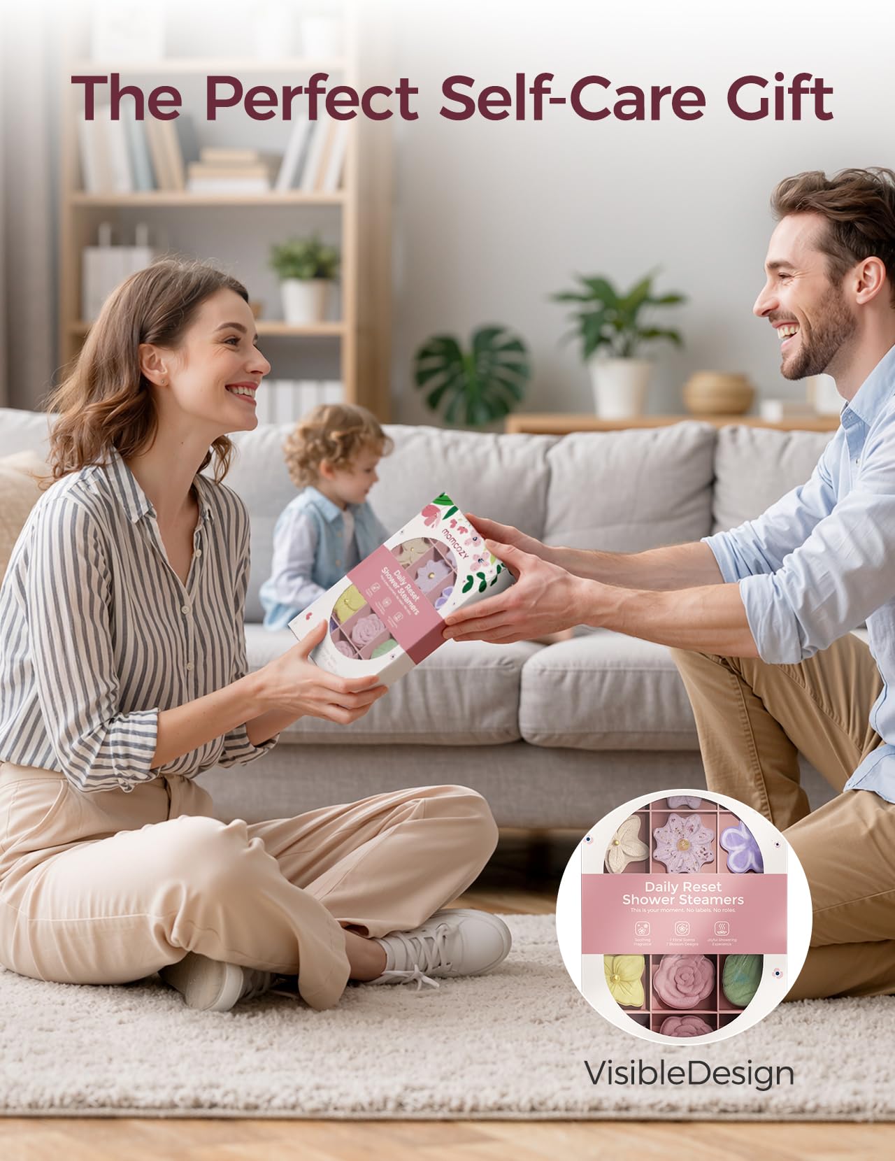 Momcozy Shower Steamer zestaw 14 sztuk z 7 kwiatowymi bombami pod prysznic dla kobiet, tabletki pod prysznic, relaks wellness w domu, idealny pomysł na prezent, prezent bożonarodzeniowy dla mamy