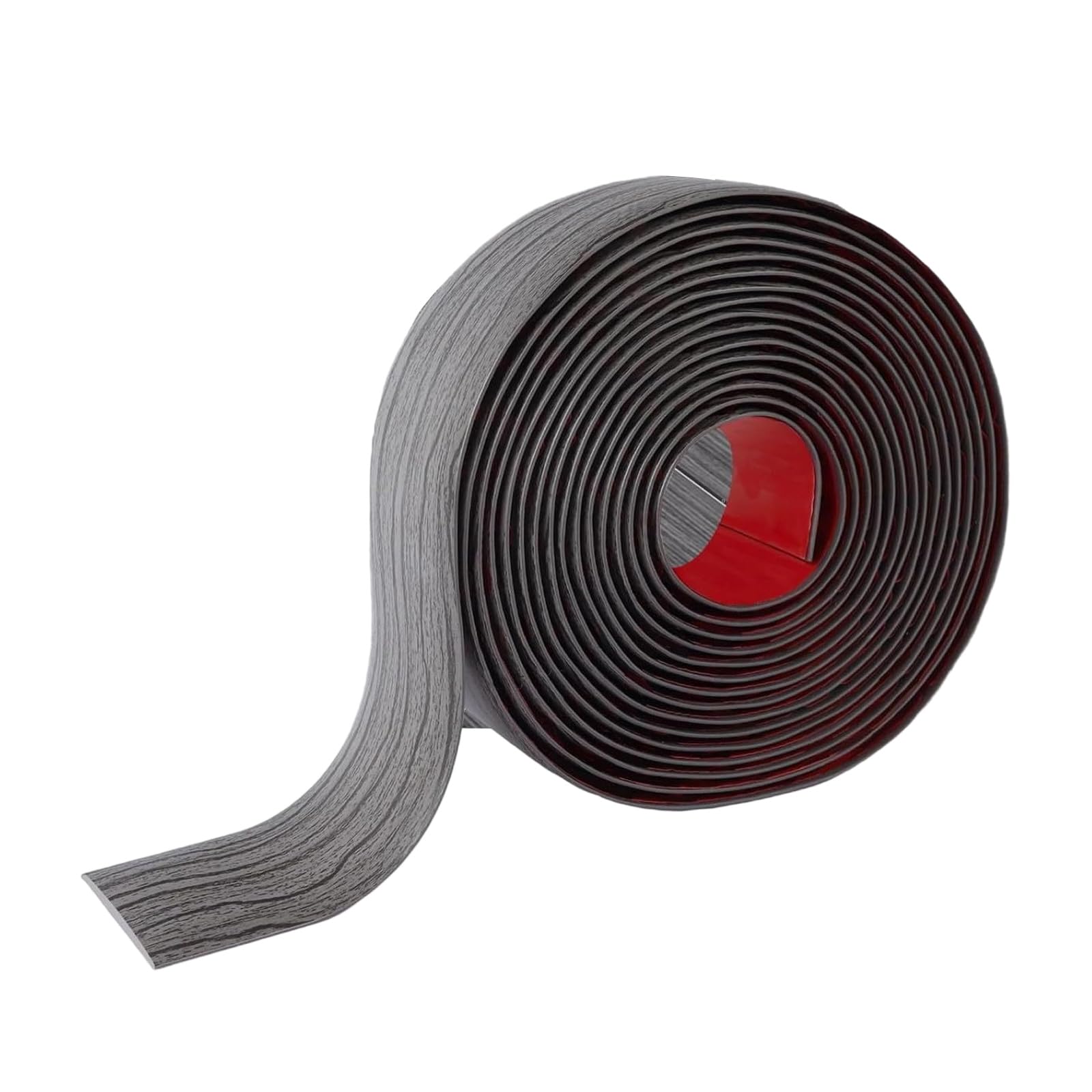 Msioytog Dark Gray Wood Grain Edges Sealing Pvc Door Bottom Sealing Strips Seam Decorative Divider Adhesive Floor Transitioning Strips Carpet Edges Trim