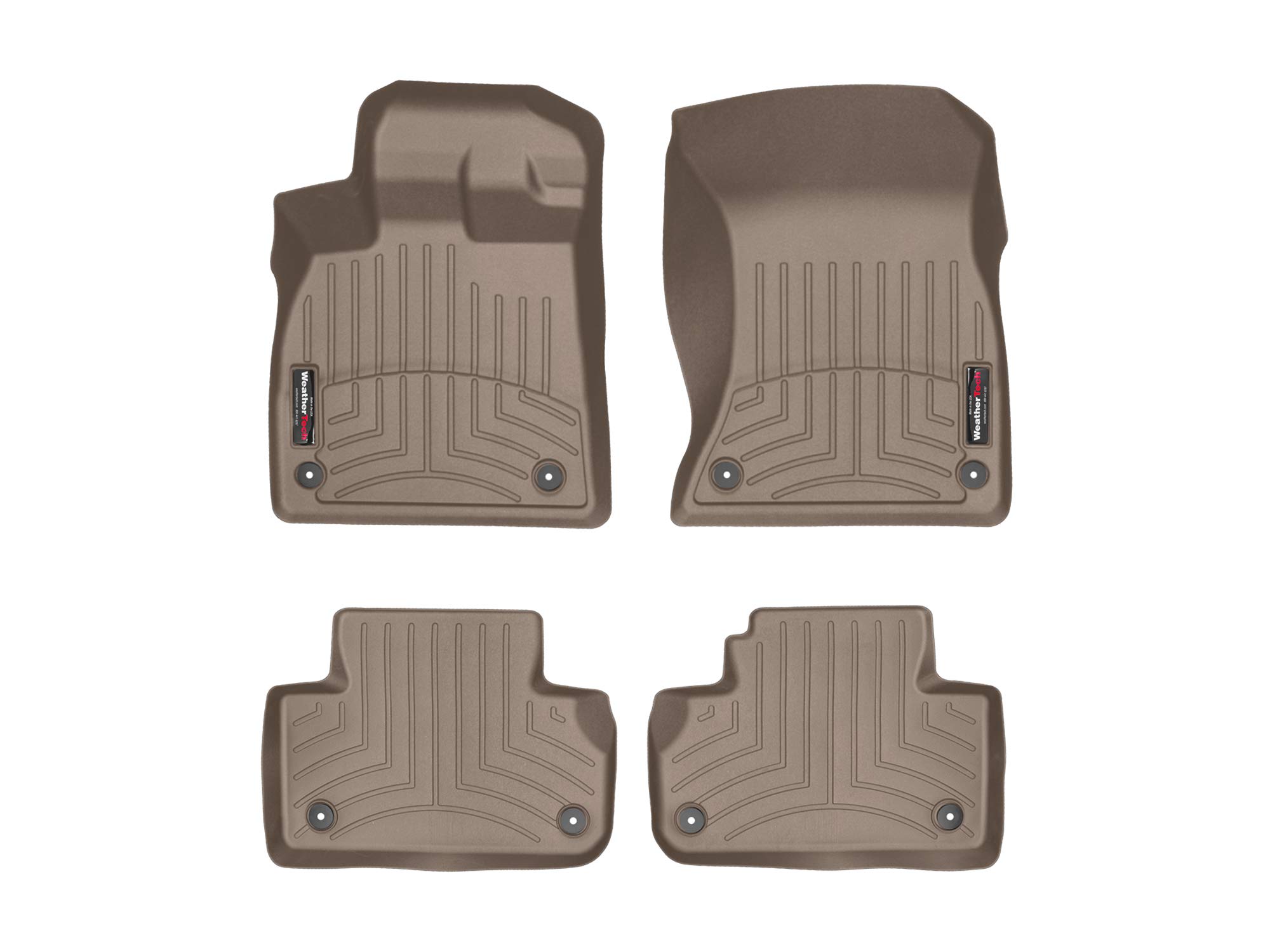 WeatherTech Custom Fit FloorLiners for Audi SQ5, SQ5 Sportback, Q5-1st & 2nd Row (451146-1-2), Tan