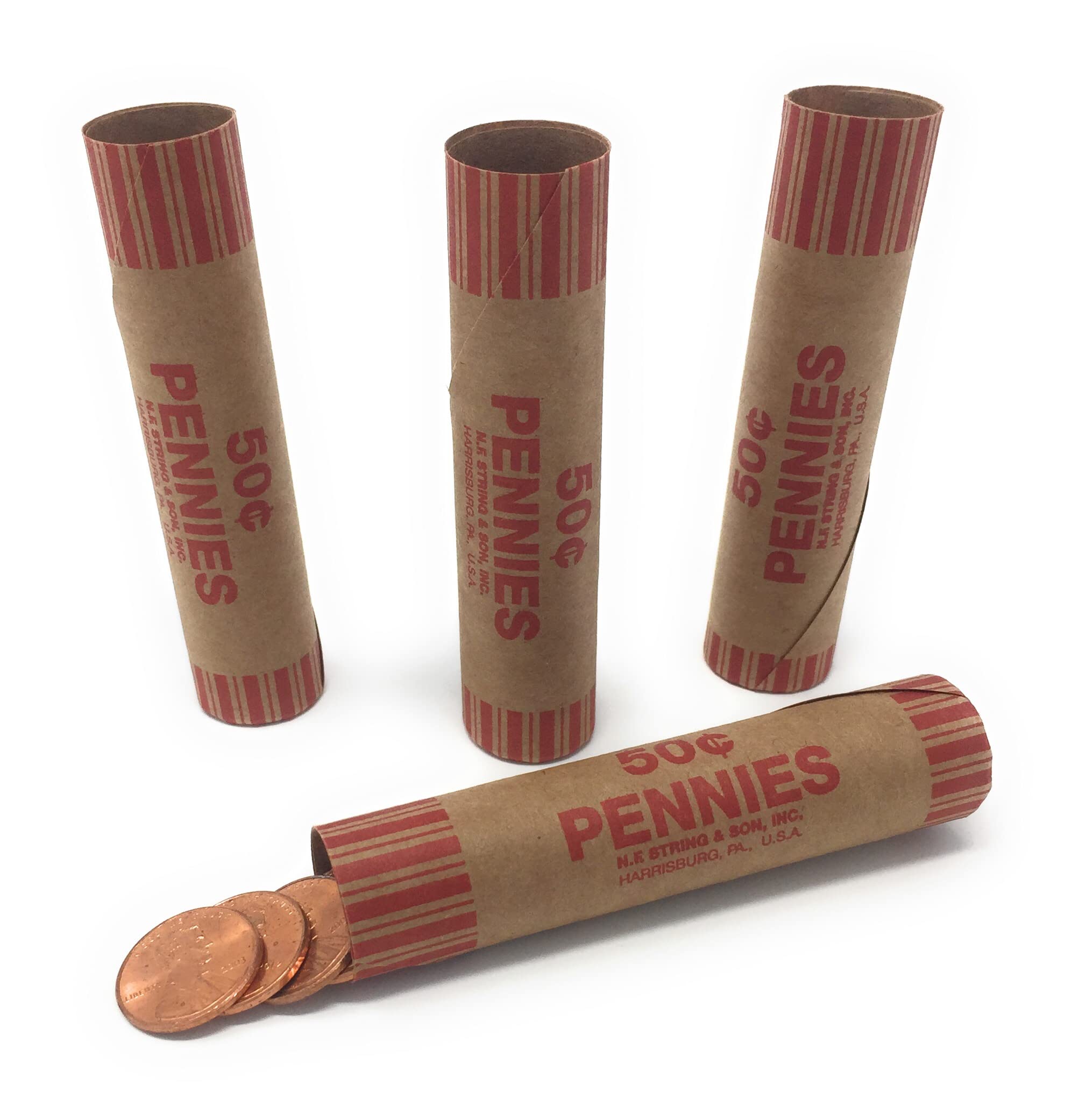 thumbnail image 2 of 1000-Count Nickel Coin Wrappers - Heavy Duty Kraft Paper (Crimped End) 2 of 9