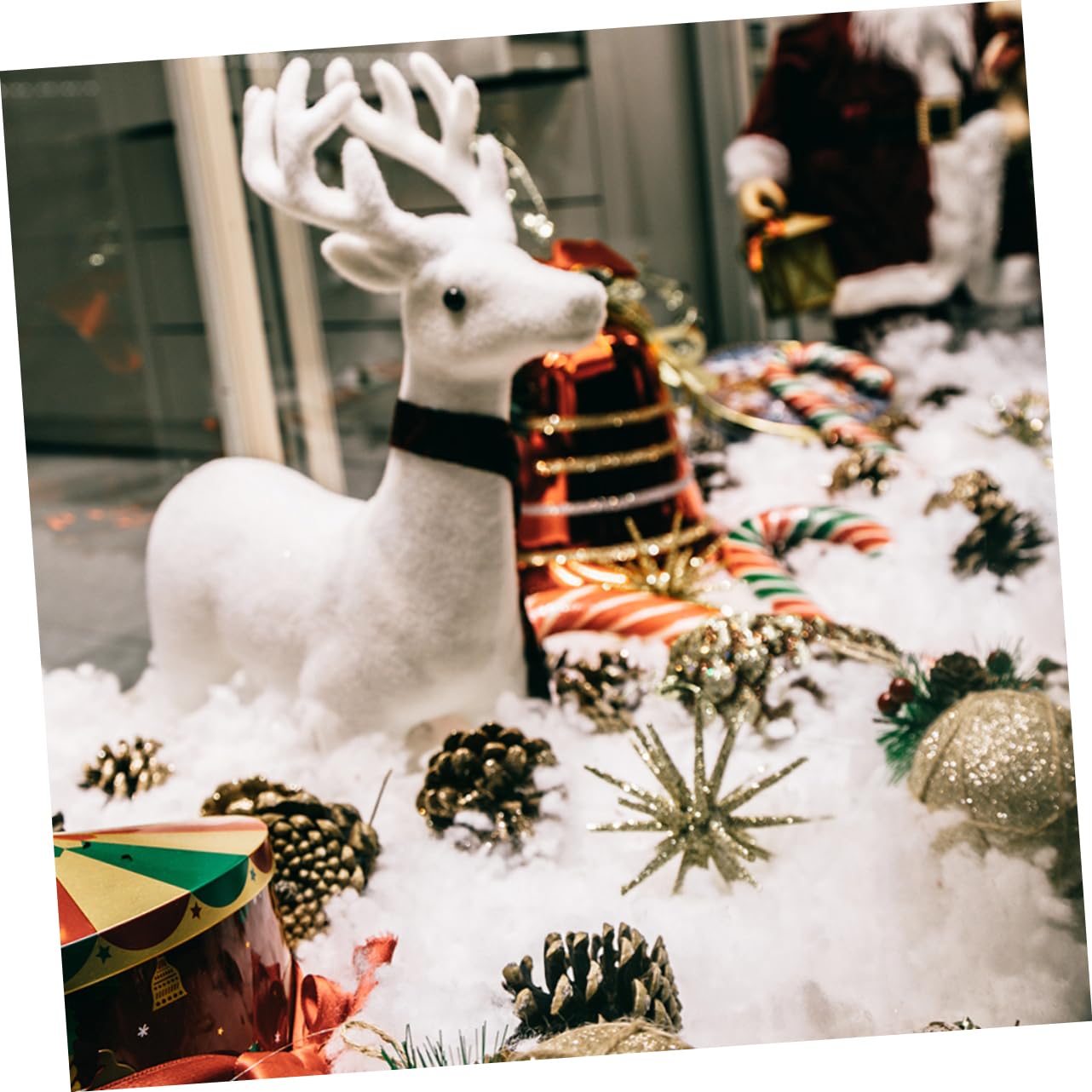 Alipis 3 Blätter Weihnachtsschnee Baumwolle Baumwolldecke Schneeszene Sofortig Schneeflocken Ornamente Gefälschte Schneedecke Schneeball Weihnachten Künstlicher Schnee Weiß