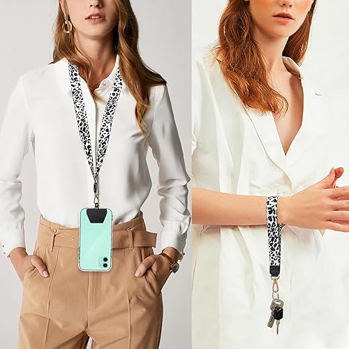 Miniatura 55 de SHANSHUI Cordón para teléfono, correa para el cuello y correa de muñeca universal para anclaje de teléfono, compatible con todos los teléfonos