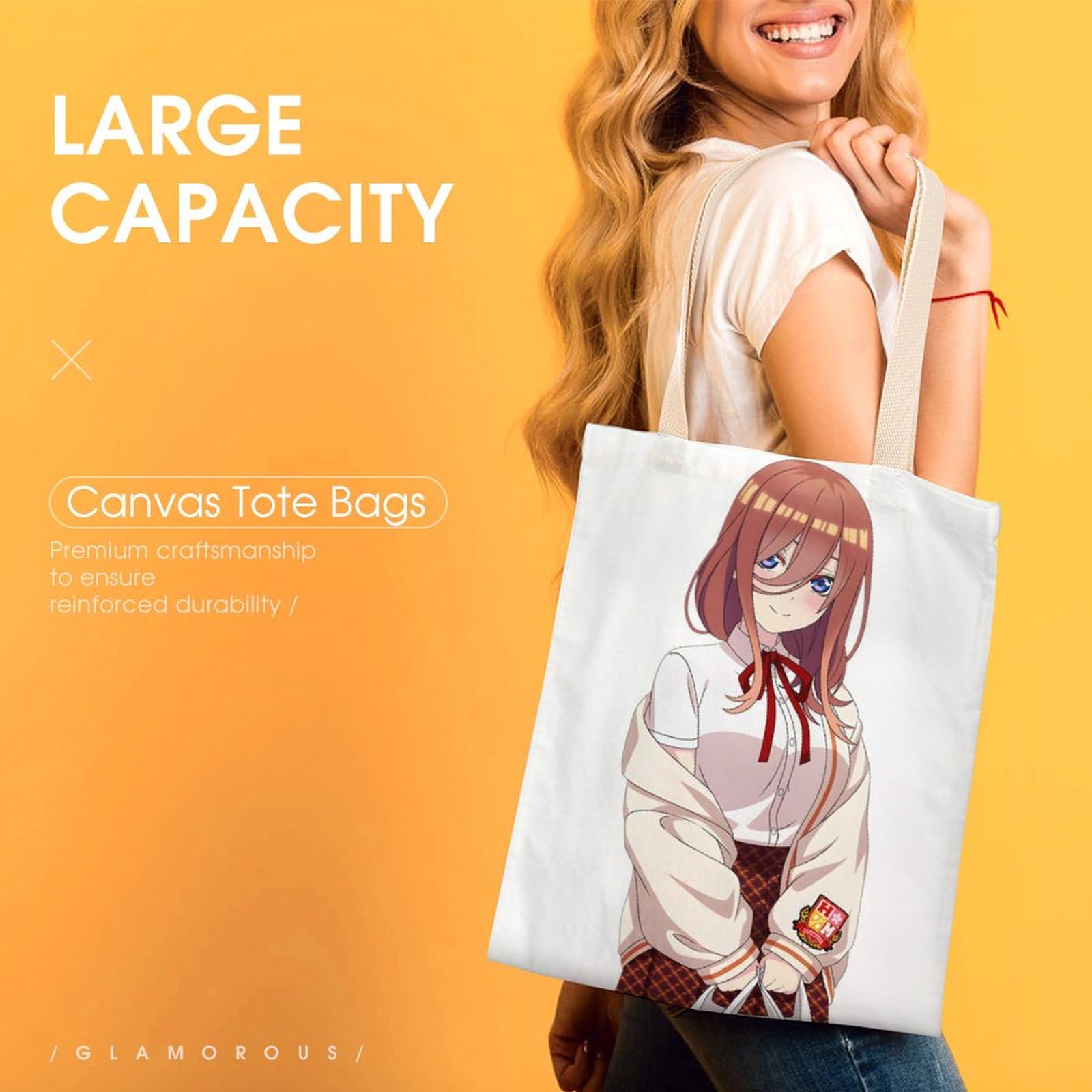 Amazon.co.jp: 五等分の花嫁 中野三玖 トートバッグ キャンバス 大容量