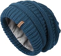 Vista 37 de FURTALK Gorros de invierno para mujer, con forro polar, gorro de punto holgado y cálido, gorro de esquí Gris claro