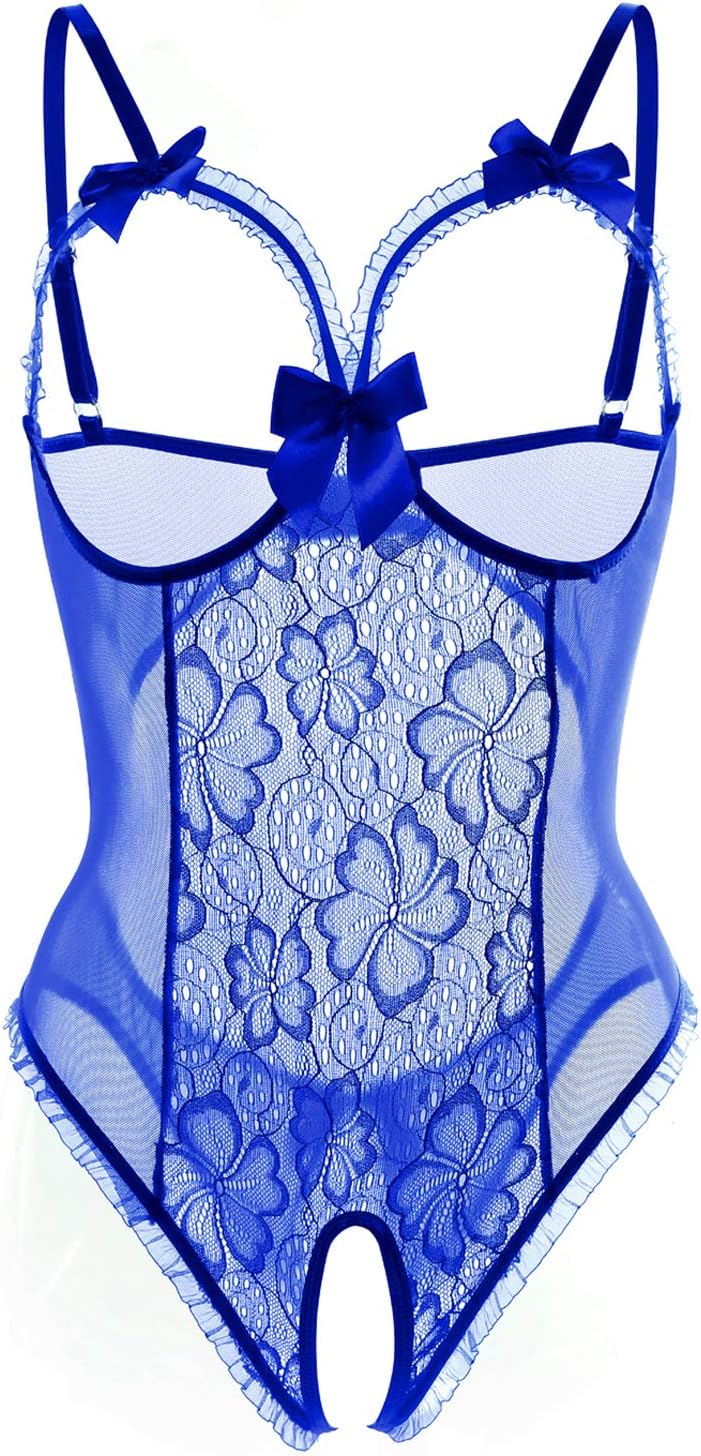 AIBINGGELingerie for Women Sexy Teddy One-Piece Lace Babydoll Bodysuit Nightie Plus Size