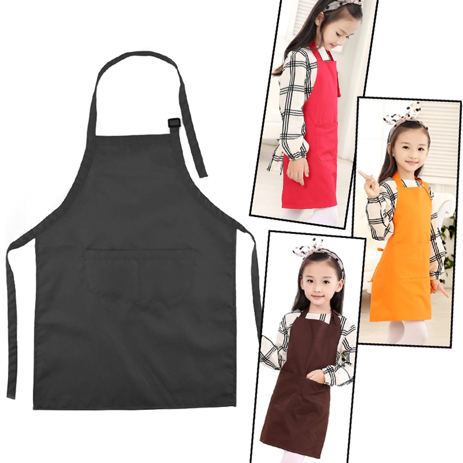 Delantal De Pintura Para Niños QOWIJEX – Impermeable, Con Bolsillo, Diseño Panda, Talla 110-130 Cm, Unisex