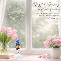 Vista 4 de Adornos de Navidad - Regalo de condolencia para la pérdida de un ser querido - Adorno atrapasueños - Creador de arcoíris de cristal - Decoración