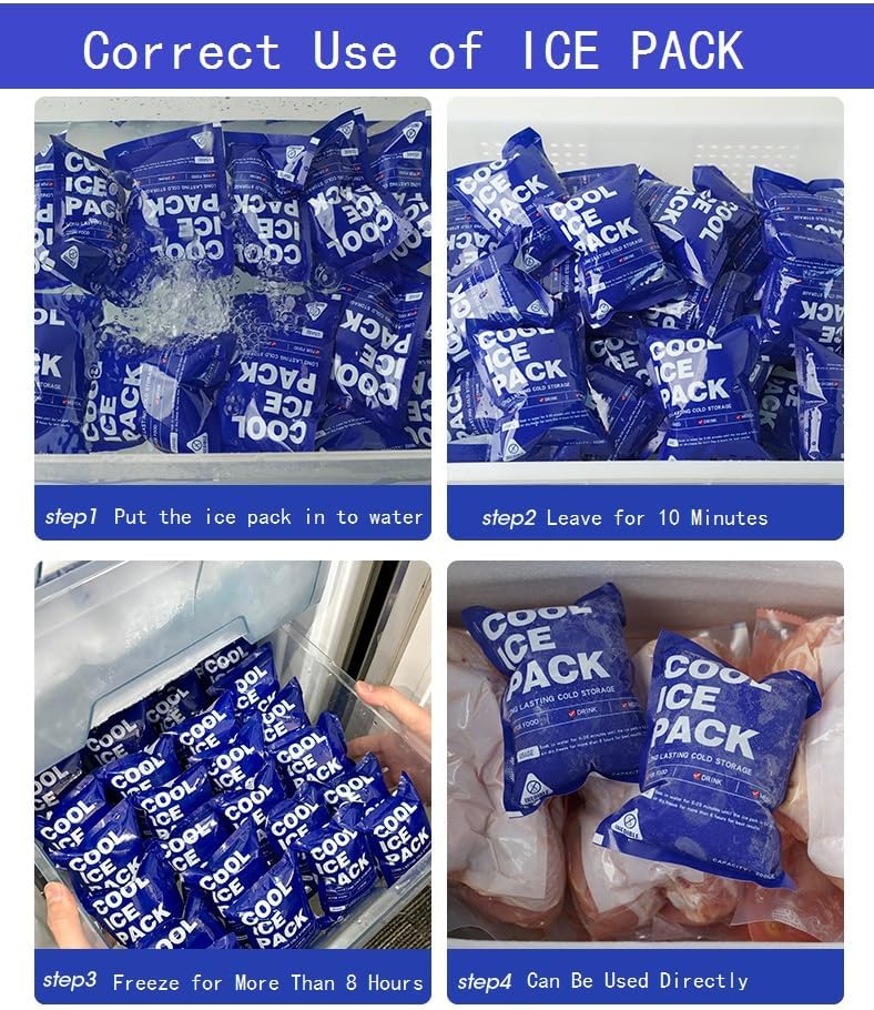 Reusable Dry Ice Packs for Shipping & Storage - Long Lasting Cold Packs for Lunch Box & Coolers - Ideal for Frozen Food & Drinks - Image 4