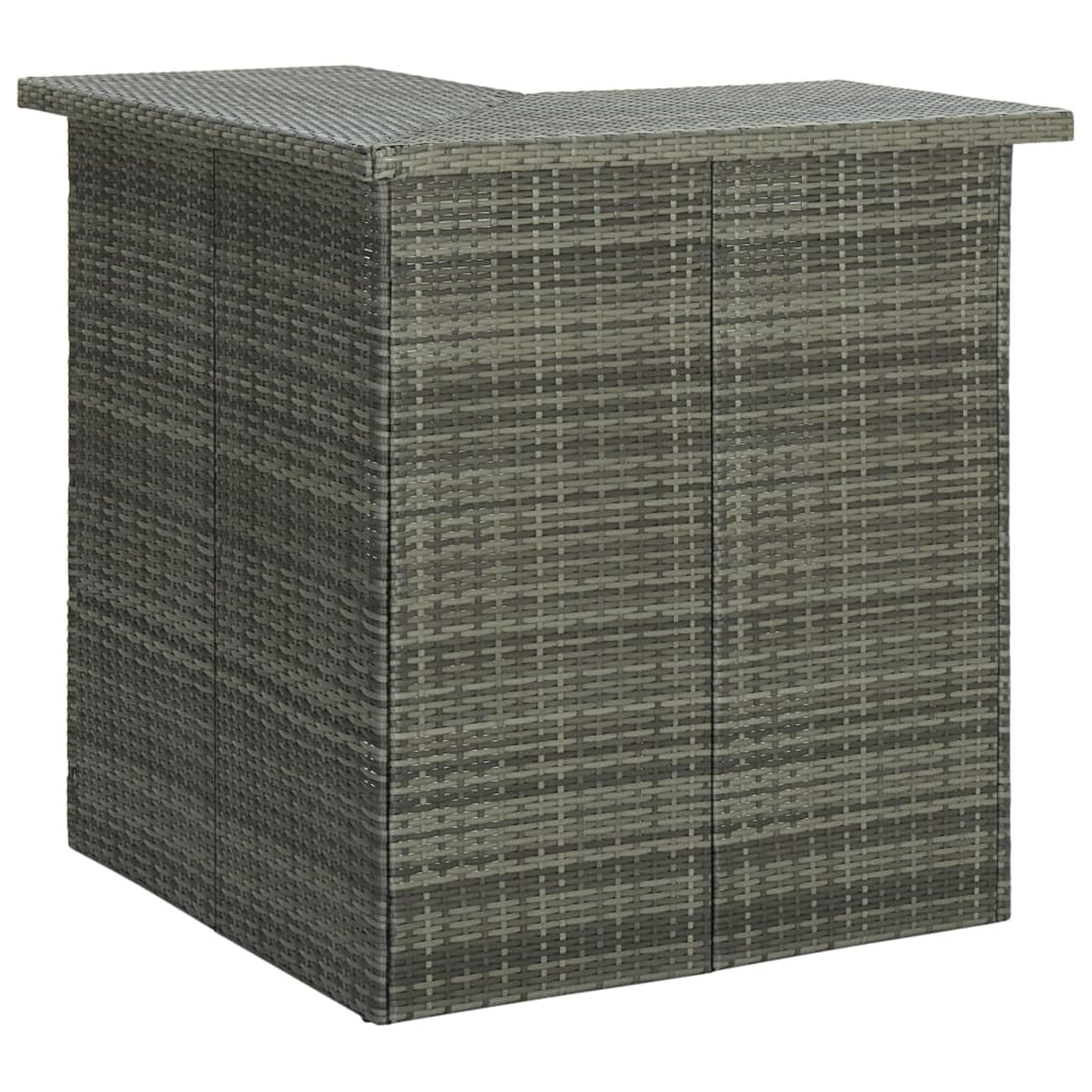 Table de bar d'angle de haute qualité en acier et résine tressée durable