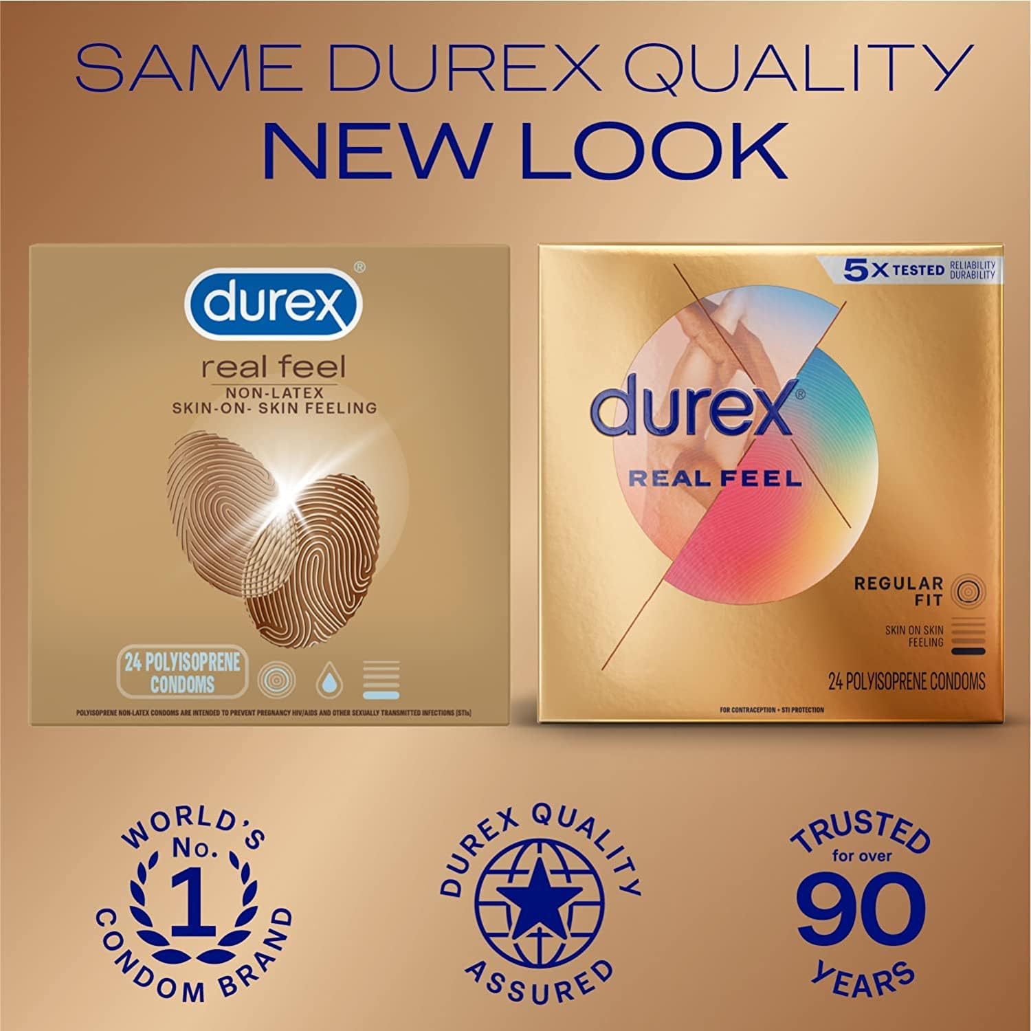 Durex Avanti Bare Real Feel Condoms, Non Latex Lubricated Condoms for Men with Natural Skin on Skin Feeling, 3 Count (Pack of 10)