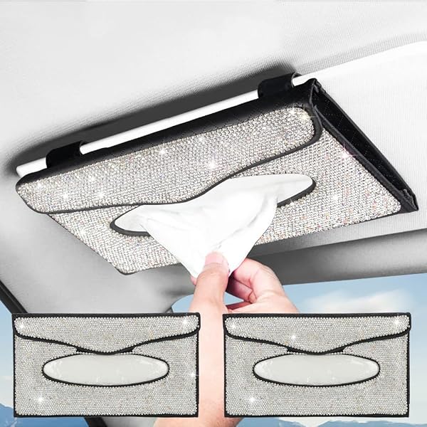eing Car Neck Pillow Breathable Auto Head Neck Rest Cushion Bling Crystal Relax Neck Support Headrest Comfortable Soft Pillows for Travel Car Seat & Home - 2 Pack PU Leather - 1