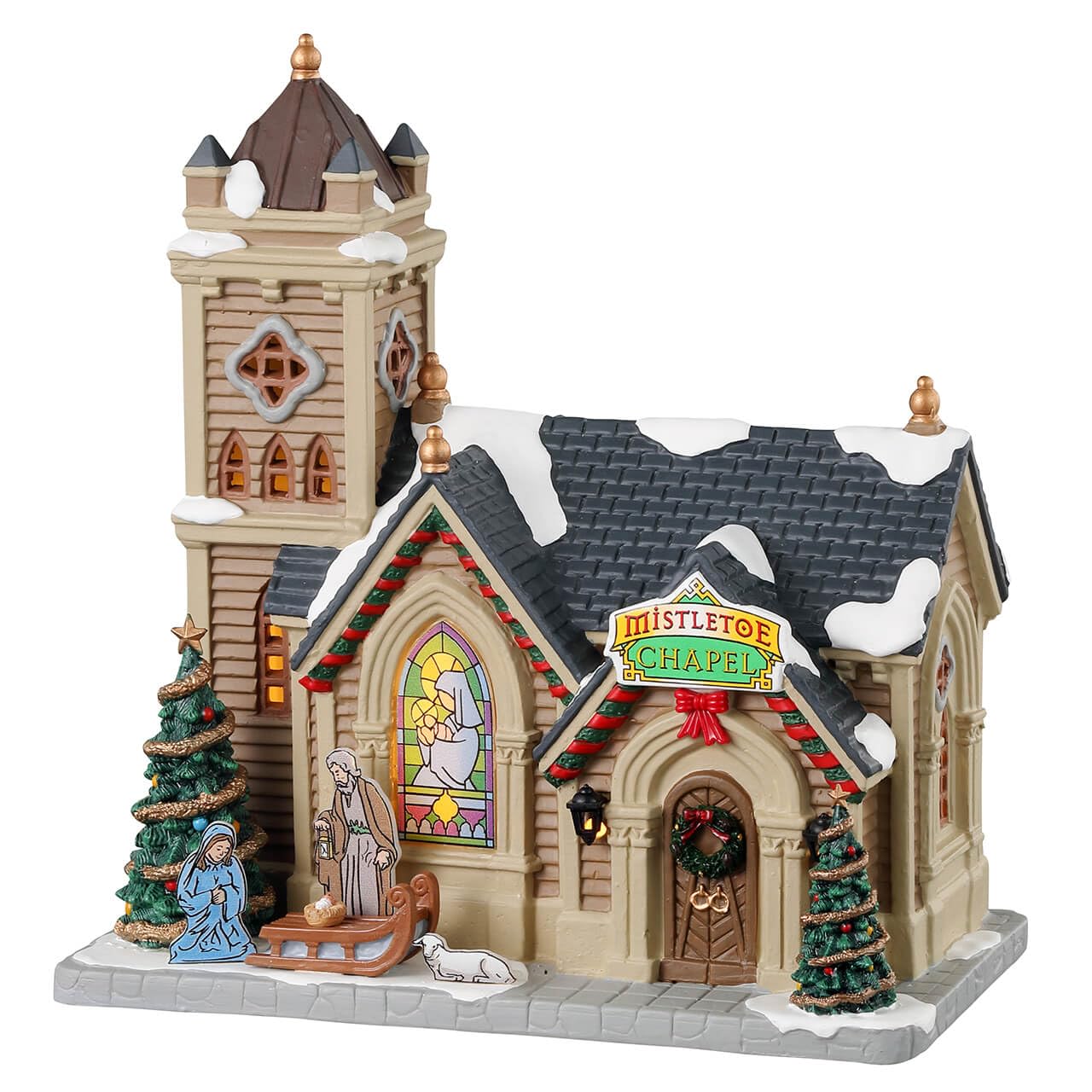 Lemax White Christmas Village Mistletoe Chapel -25917