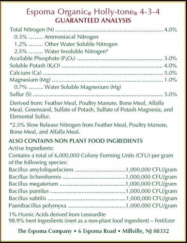 Miniatura 3 de Espoma Alimento orgánico para plantas de hoja perenne y azalea; bolsa de 4 libras; el fertilizante orgánico original y mejor para todas las plantas