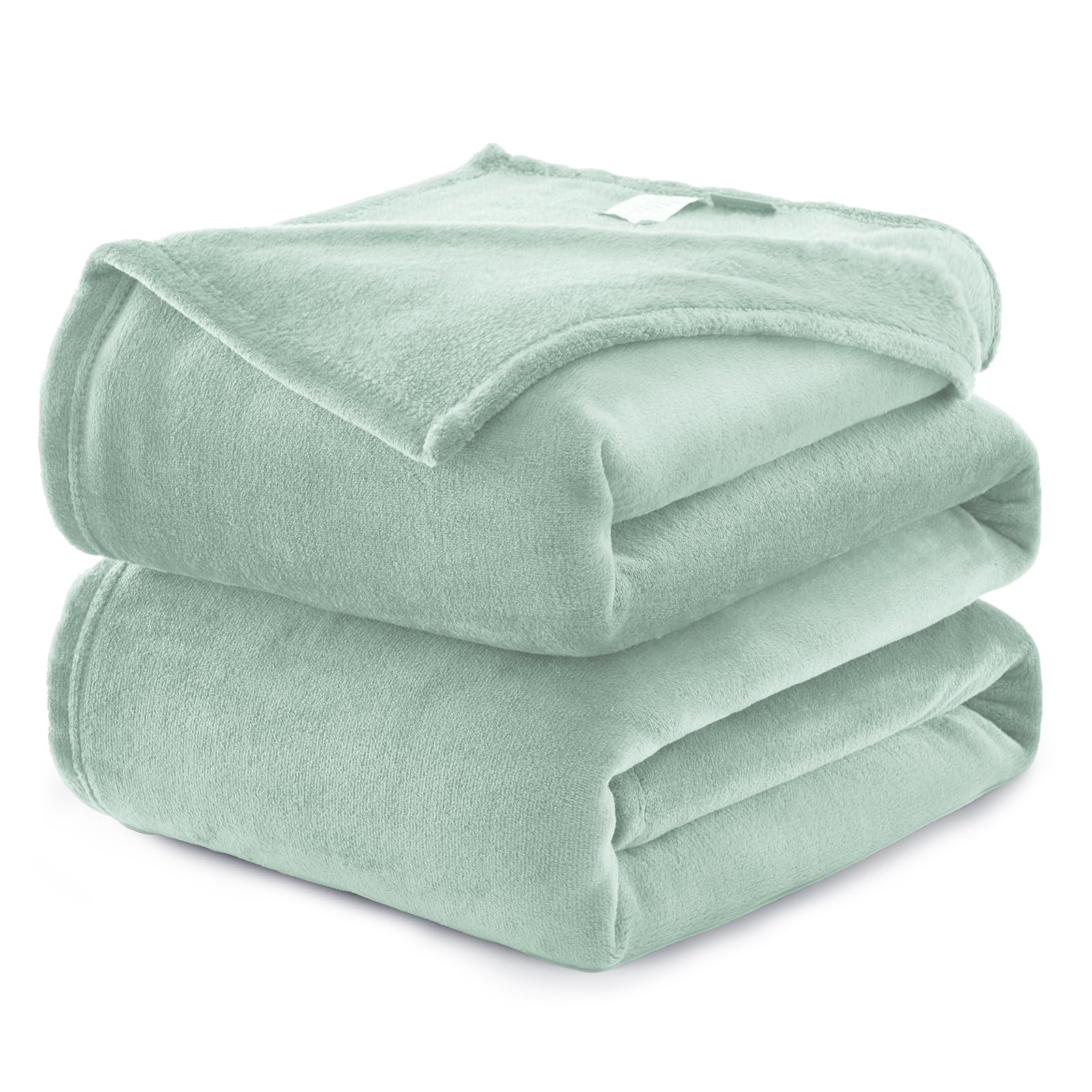 WAVVE Manta Extra Grande para Cama 180, Manta Franela para Sofá 230x270 cm, Sobrecama Suave, Cálida, Transpirable (270x230 cm, Verde Salvia)