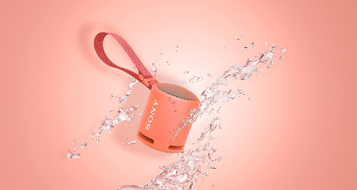 Sony – Compact & Portable Waterproof Wireless Bluetooth Speaker with Extra BASS Coral Pink