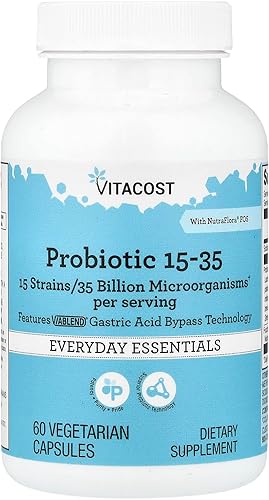Vitacost Probiotic 15-35 - 35 mil millones de UFC** - 60 Cápsulas Vegetarianas