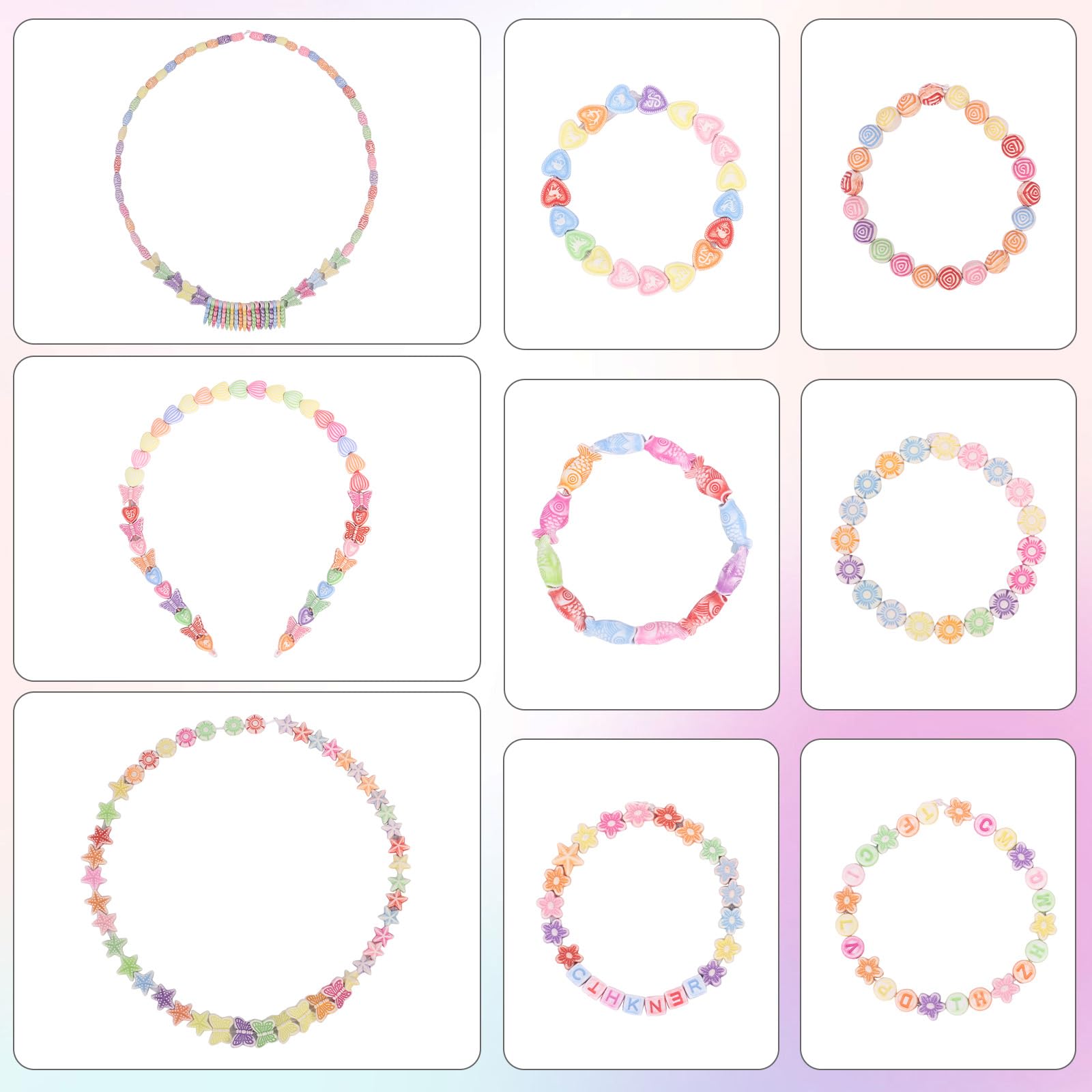 Plliocse Beads Bracelet Making Kits for Girls Friendship Jewellery Bracelet Making Kit - Image 3