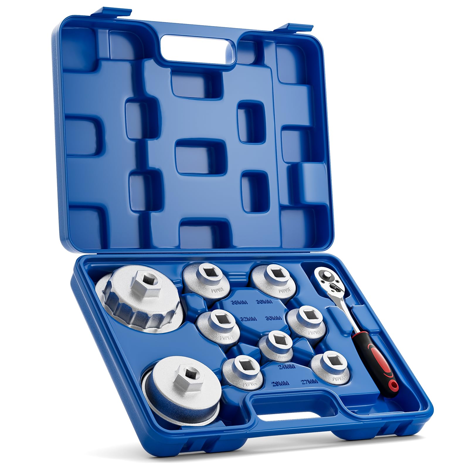 Snapklik.com : Oil Filter Wrench Set, 10pcs Oil Filter Socket Set, 3/8 ...