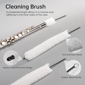 POGOLAB Beginner Closed Hole Flute + Flute Cleaning Kit
