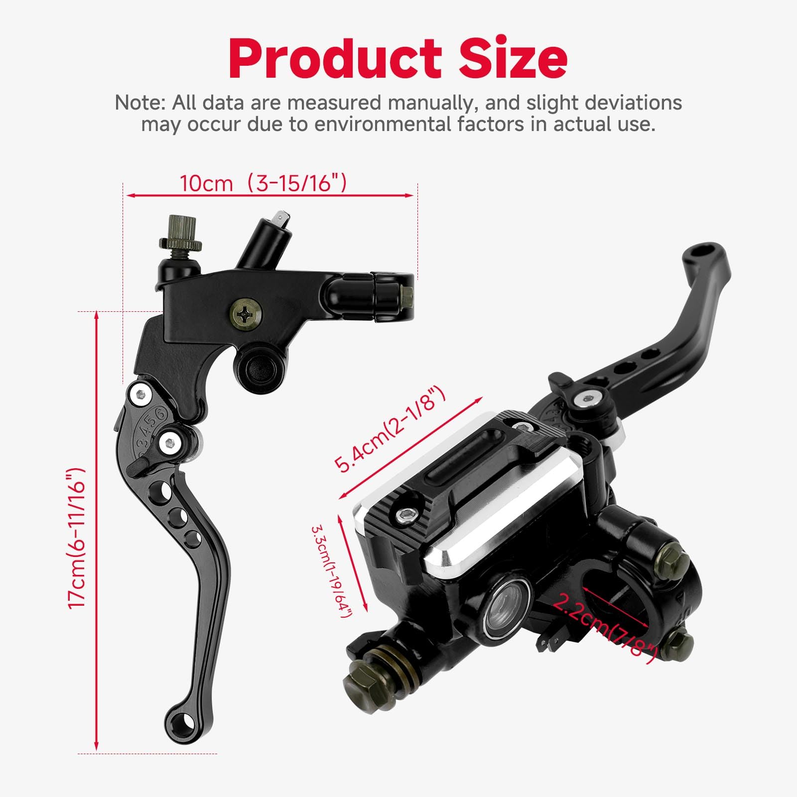 DREAMIZER Leve Freno Frizione Moto Universale per Manubrio Da 7/8" 22mm per Motociclette, CNC Leva Freno Moto Compatibile Con Honda Kawasaki Suzuki Yamaha