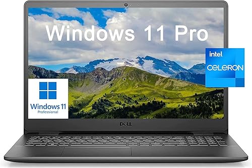 Dell Inspiron 3000 Series 3521 Computadora portátil empresarial Windows 11 Pro, pantalla HD de 15.6 pulgadas, Intel Celeron N4020, 16 GB de RAM, 1