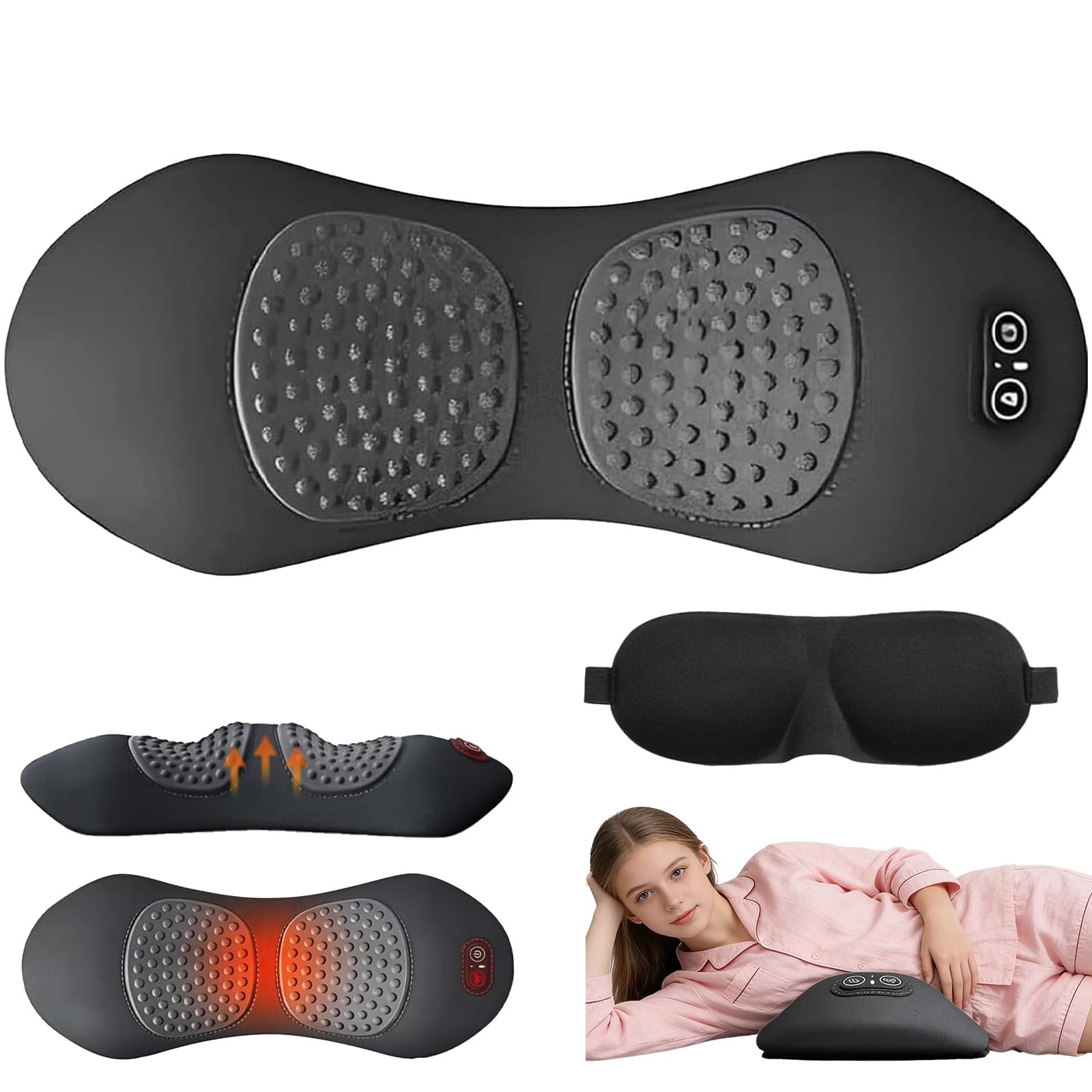Somnix Masajeador Lumbar,Somnix Masajeador Triple Fusión Terapéutico Pro,Calor Electrico Inalámbrico,Alivia El Dolor