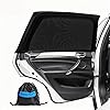 Car Window Shades(2 Pack)-Side Window Sun Shades, UV Protection Breathable Spandex Baby Window Covers for Camping, Universal Fit Most of Cars, Protect Privacy for Family (27.2"x39.8") Black