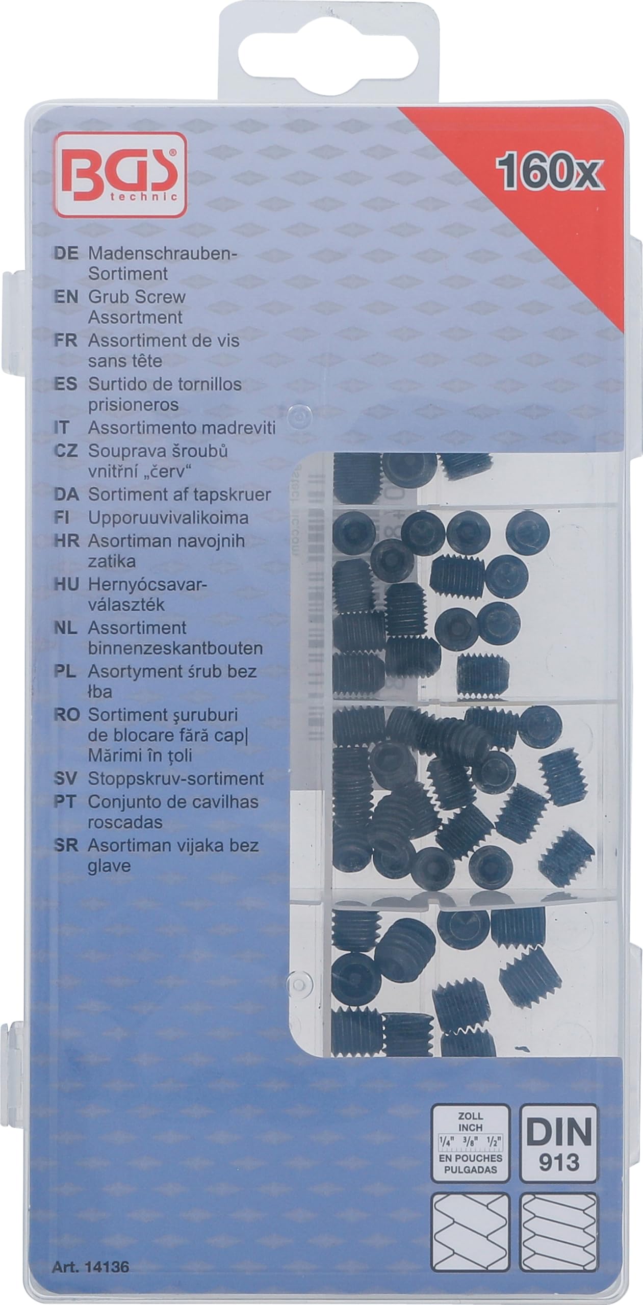 KSTOOLS - Assortiment De Vis Sans Tête, 160 Pcs - 970.0400 | Leroy