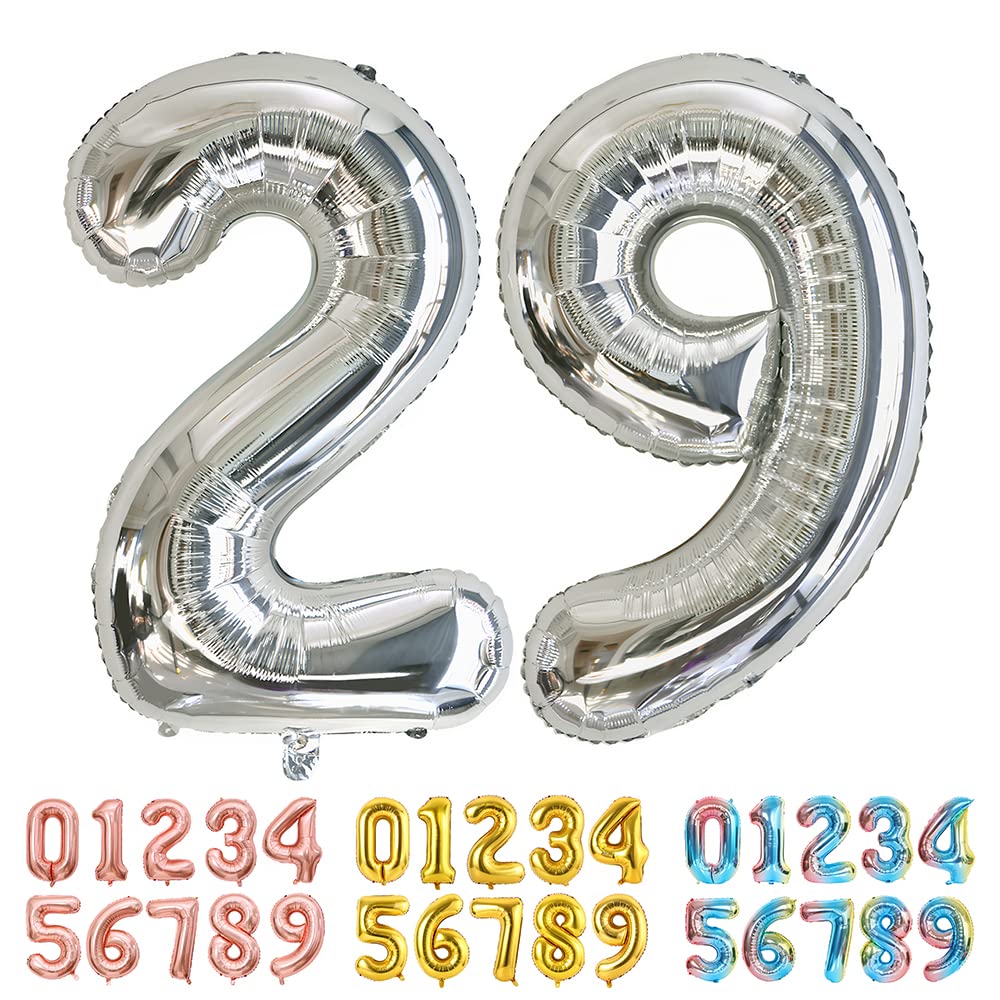 Foil Globo Número 5 Azul 40" (101cm), Inflable Helio o aire, Gigante Numeros 0-9, 10-19, 20-29, 30-100, Grande Globos Decoración para La Boda Aniversario y Cumpleaños Fiestas — view 672