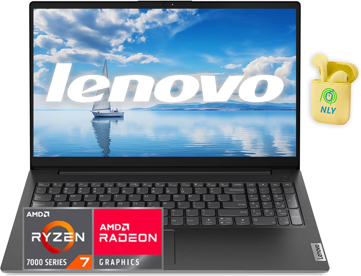 Lenovo V15 G4 15.6" FHD Business Laptop, AMD 8-core Ryzen 7 Processor, 24GB RAM 1TB SSD, Windows 11, WiFi 6, Ethernet, Numeric Keypad, NLY Earphones, Business Black