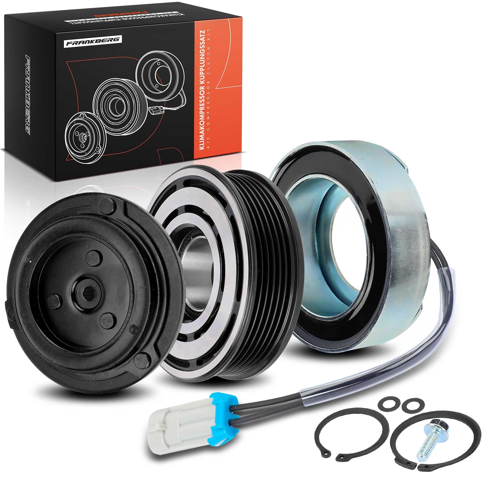 Frankberg 1x Klimakupplung Kompatibel mit Astra G Cabriolet T98 Astra G Kasten/Kombi F70 Astra H A04 Combo Tour Corsa C X01 Meriva X03 Zafira A MPV T98 Replace# 13297439