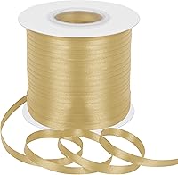 Vista 207 de Cinta de satén rosa polvoriento de doble cara, 3/8 pulgadas x 50 yardas, cintas de poliéster rosa polvoriento para envolver regalos, cinta de tela