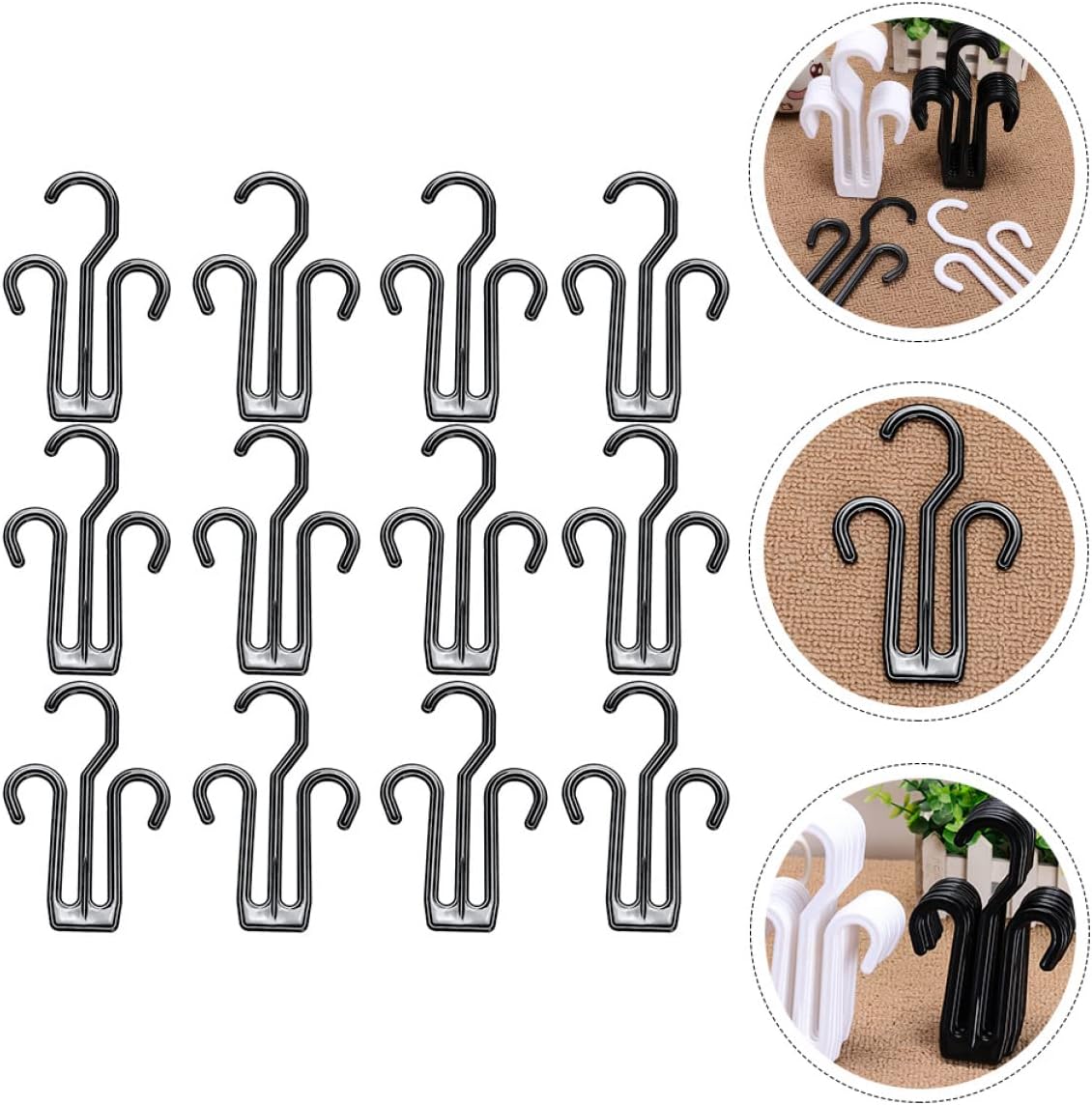 Cabilock 40pcs Multifunctional Cotton Shoe Drying Rack Space-Saving Hanging Hangers for Slippers Easy to Install and for Home and Outdoor Use