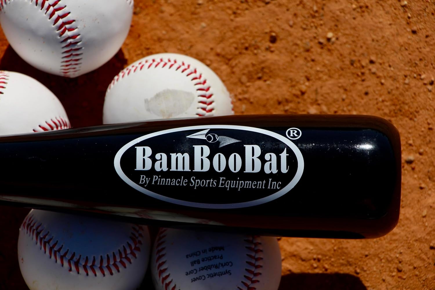 BamBooBat by PINNACLE SPORTS EQUIPMENT INC. Adult Baseball and Softball Wood One Hand Training Bat- 18 Inch or 21 Inch