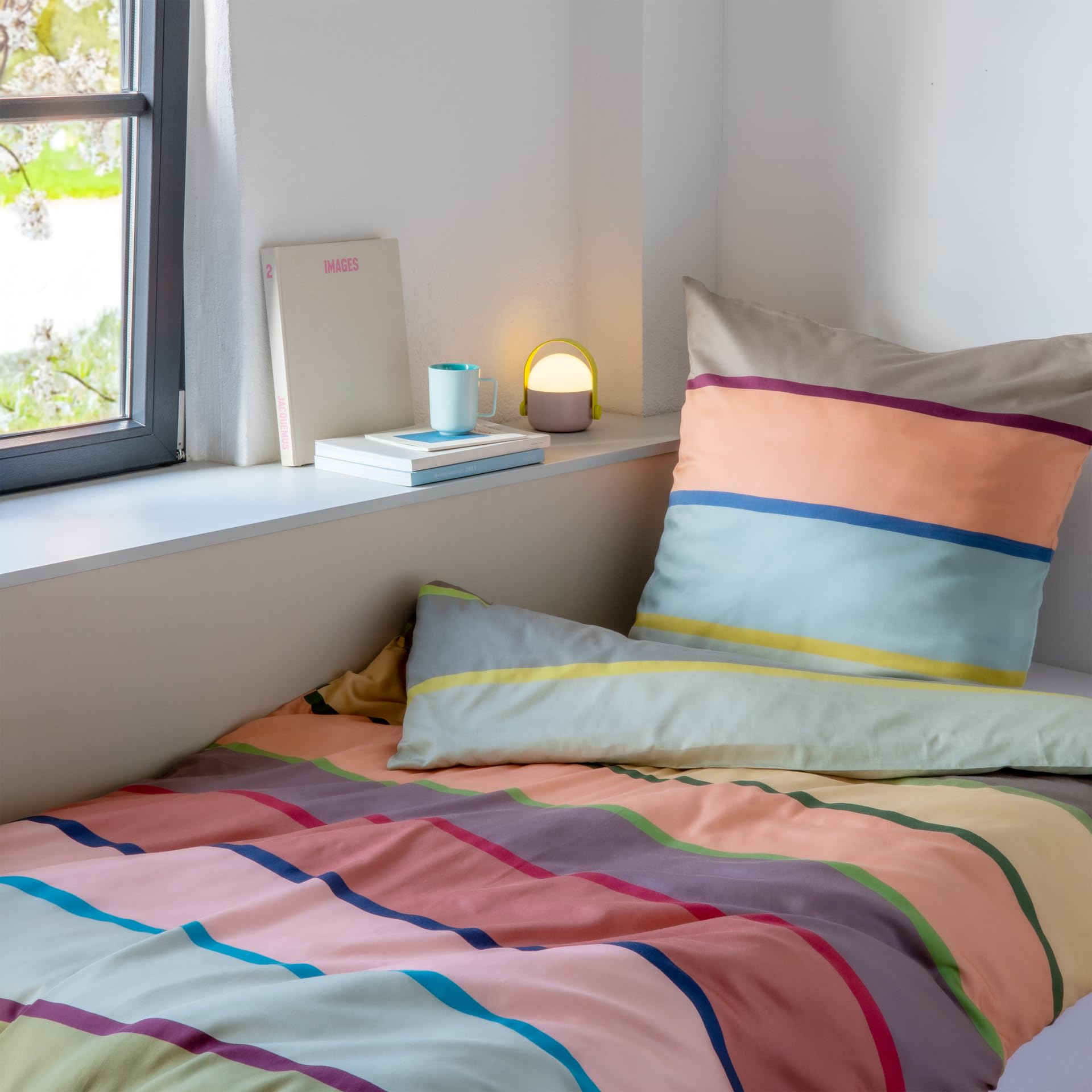 Remember Bettwäsche Cambridge 135 x 200 cm – Mako-Satin Bettwäsche Set aus 100% Baumwolle, 2-teilig mit Reißverschluss, farbenfrohe Designer Bettwäsche, atmungsaktiv & temperaturausgleichend