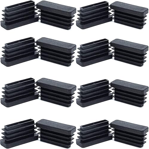 Miniatura 3 de Tapas de extremo de tubo redondo de 1 pulgada, paquete de 30 tapas de extremo de poste de tubo, tapones redondos de plástico negro de 0.98 pulgadas