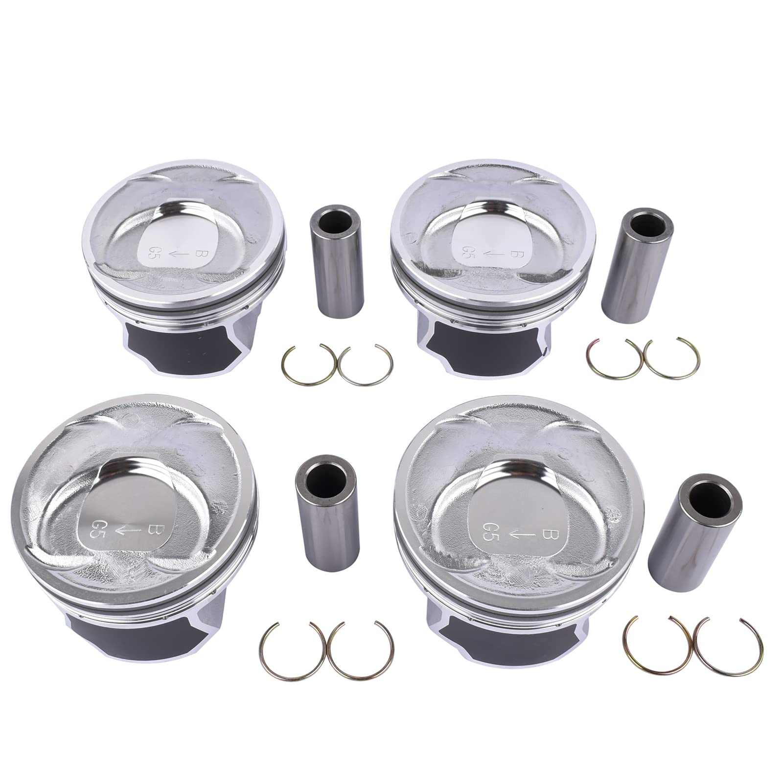 4x Pistoni fasce elastiche per A3 8V1, 8VK Leon 5F1 Golf 6 BA5, BV5 1.4 TSI TFSI CZD CZDA CZDB CXSA # 04E107065GF 04E107065GK 04E107065EJ