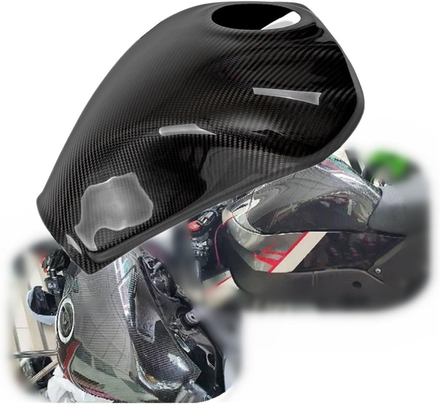 OkaTor カーボンファイバータンクカバー オートバイタンク保護 ツイル