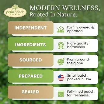 Palm Beach Herbs Cleavers Tea - Cleavers Herb for Lymphatic, Urinary and Wellness Support - Caffeine Free - Sugar Free - 30 Tea Bags