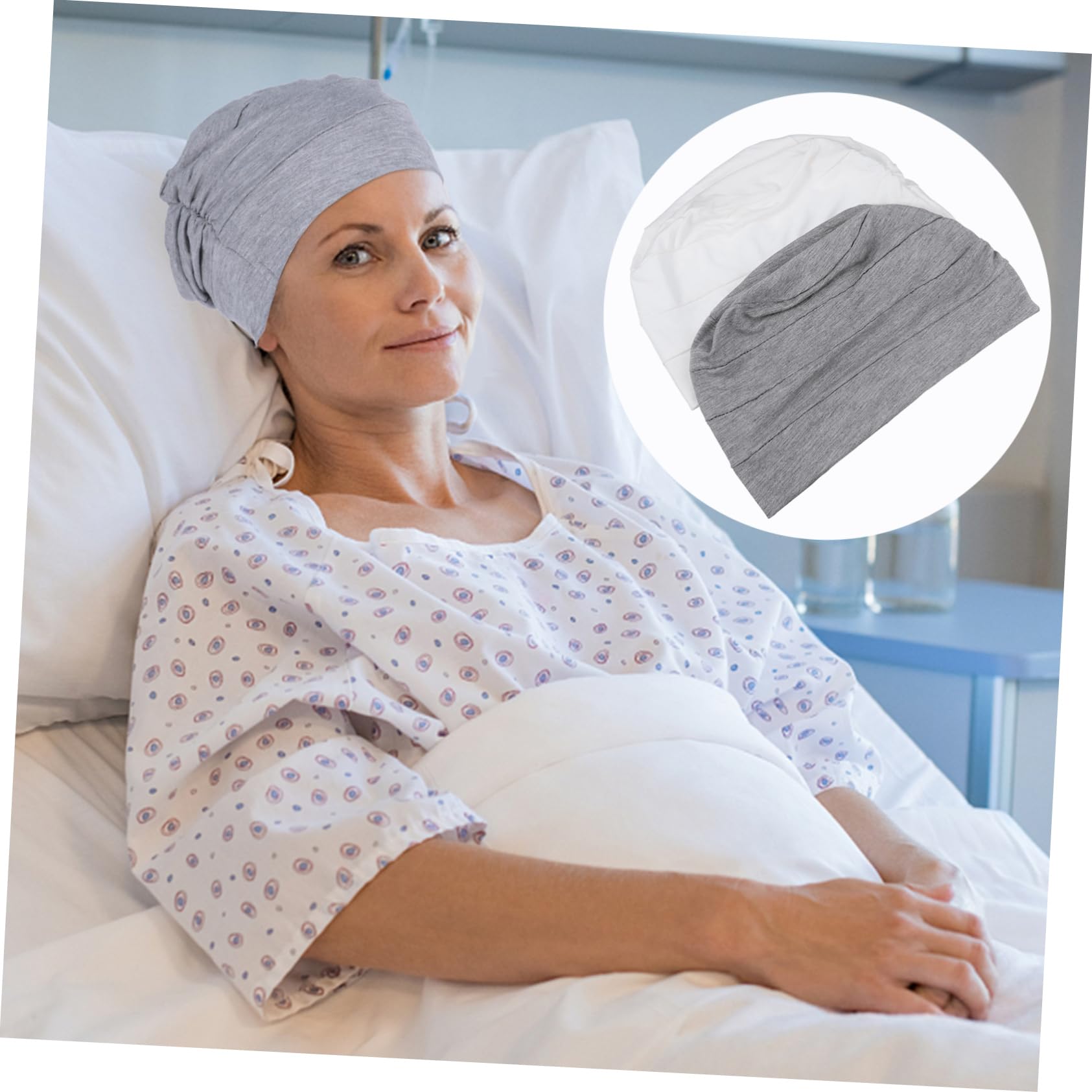 12 Piezas gorro de quimioterapia shower cap gorro para bañarse tapa del capó algodón para pacientes gorro de dormir de algodón cubierta de la cabeza del sombrero de dormir rojo